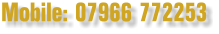 Mobile: 07966 772253